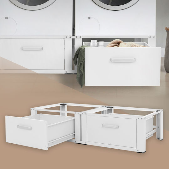 ML-Design 490009414 Монтиране За Пералня/Сушилня от Метал с Чекмедже 2бр