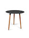 Zora Table Kitchen Wooden Black 60x60x68cm