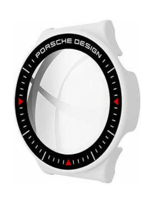 Full Screen Cover Силиконов Калъф със Стъкло в Бял цвят за Huawei Watch GT 2 Pro - Хуавей Уотч GT 2 Про