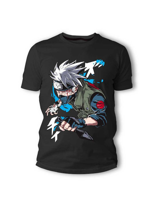 T-shirt Naruto Kakashi Hatake σε Μαύρο χρώμα