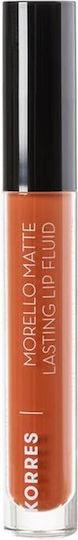 Korres Morello Matte Lasting Lip Fluid Дълготраен Течен Червило Мат 48 кадифе карамел 3.4мл
