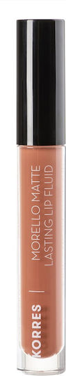 Korres Morello Matte Lasting Lip Fluid Дълготраен Течен Червило Мат 07 Tinted Nude 3.4мл