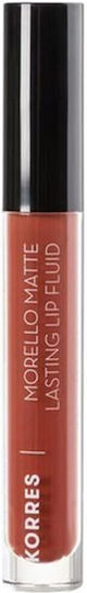 Korres Morello Matte Lasting Lip Fluid Дълготраен Течен Червило Мат 58 Червена глина 3.4мл