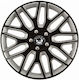 Versaco Car Hubcap Set Dakar NC with Skoda Emblem 14" 4pcs Black