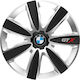 Versaco Car Hubcap Set Gtx Carbon with Bmw Emblem 15" 4pcs Black