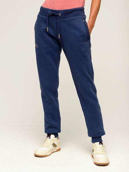 Superdry Damen-Sweatpants Jogger Blau