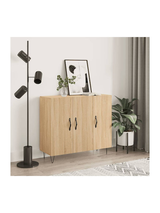 Sideboard Wooden Sonoma Oak 90x34x80cm