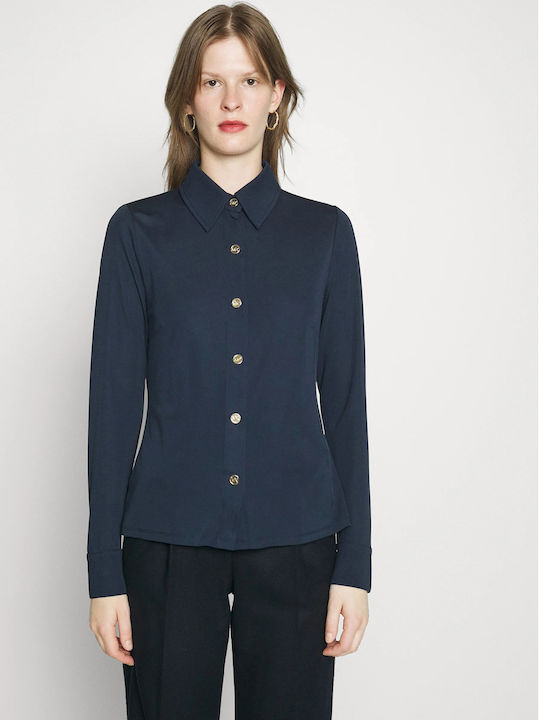 Michael Kors Women's Long Sleeve Shirt Blue