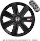 Versaco Auto Radkappen Set Gtx mit Marke Alfa Romeo 4Stück 14" Schwarz