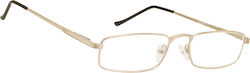 Oramont Lesebrille +1.50 in Gold Farbe MY811G150