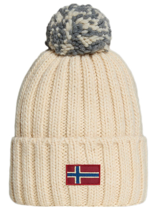 Napapijri Beanie Unisex Σκούφος Πλεκτός σε Μπεζ...