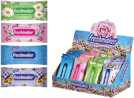 4teen-4ty Freshmaker Flower Cleaning Pads for Car Dashboard