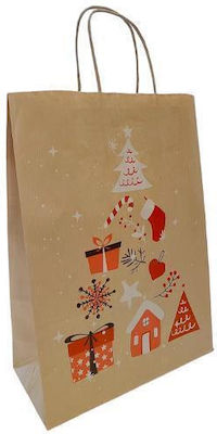 Next "christmas Paper Christmas Bag for Gift Brown 41cm.