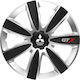 Versaco Car Hubcap Set Gtx with Mitsubishi Emblem 14" 4pcs Silver