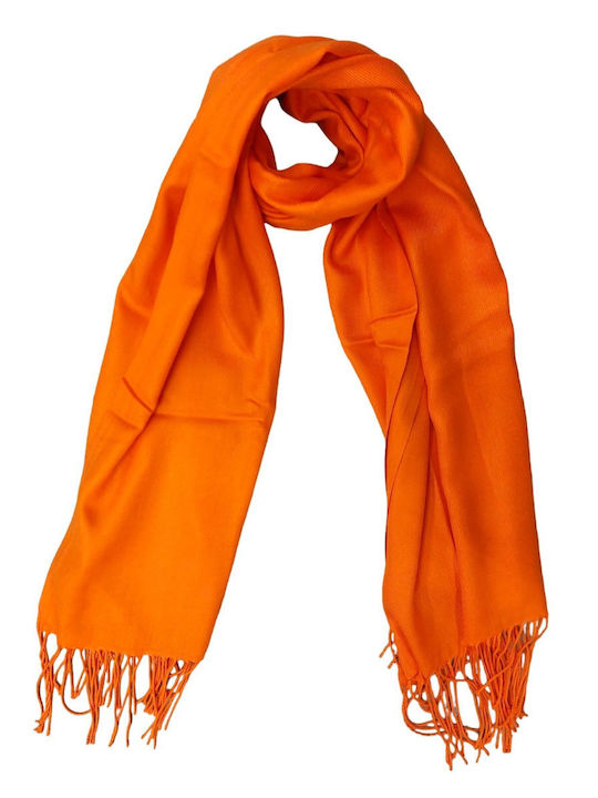 Damen Seiden Schal Orange