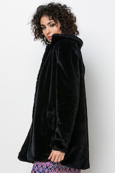 Anel Women's Long Fur Black