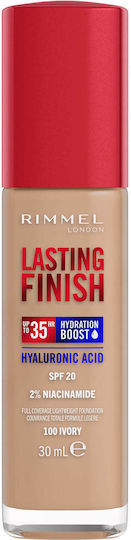 Rimmel Lasting Finish 35hr Liquid Foundation 100 Ivory 30ml
