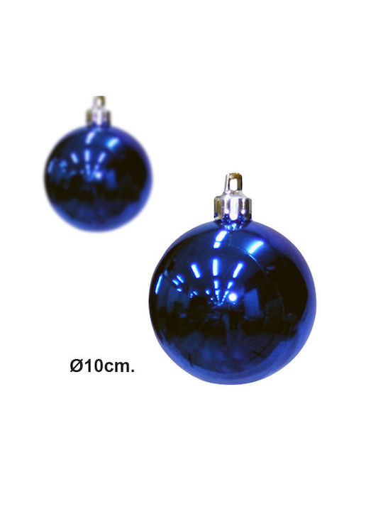 Weihnachtsbaum-Anhänger Kugel Ornament Blau 10cm