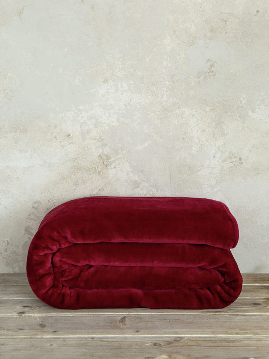 Nima Velvet Blanket Double 240x260cm Red