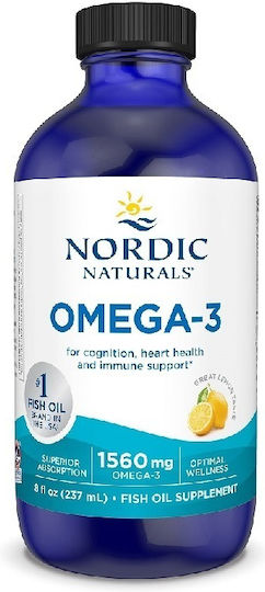 Nordic Naturals Omega 3 Ιχθυέλαιο 1560mg 237ml Λεμόνι