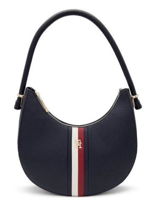 Tommy Hilfiger Th Monogram Emblem Γυναικεία Τσάντα Ώμου Μπλε