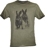 Univers T-shirt in Khaki Farbe