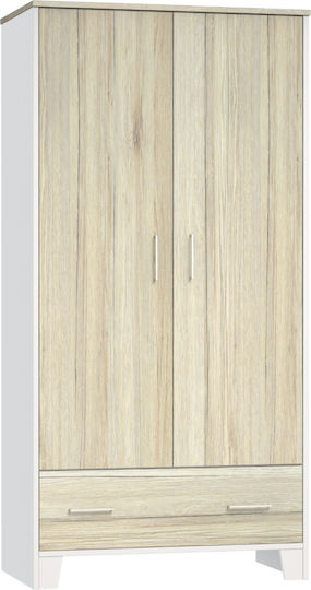 Ușă dublă Dulap cu 3 Sertare Maro 90x51x182cm