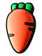 Dekoratives Schuhanhänger Karotte Orange