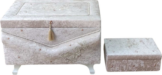Olia Home Βαπτιστικό Κουτί από Βελούδο 55x35x30εκ.