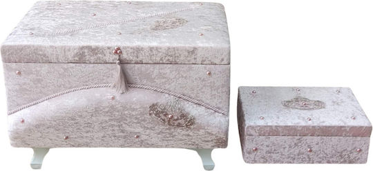 Olia Home Βαπτιστικό Κουτί από Βελούδο 55x35x30εκ.