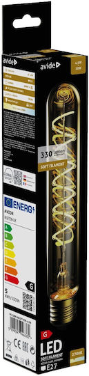 Avide ABLSFT9EW-4.5W LED-Lampe 4.5W 185mm für Fassung E27 und Form T9 Warmes Weiß 330lm