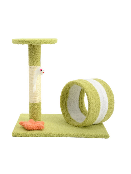Stâlp pentru zgâriat pisici Copaci pentru pisici Verde 2 niveluri 40x30x41cm