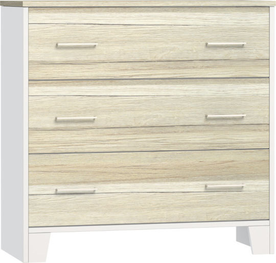 Βρεφική Συρταριέρα με 3 Συρτάρια Μπεζ 91x39x89cm Βρεφική Συρταριέρα με 3 Συρτάρια Μπεζ 91x39x89cm