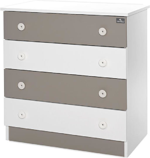 Baby Dresser with 4 Drawers Gray 81x50x86cm