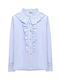 Kids One Color Shirt Long Sleeve Light Blue