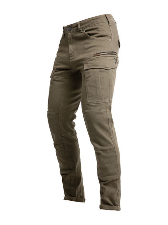 John Doe Cargo Defender Καλοκαιρινό Ανδρικό Παντελόνι Μηχανής Βαμβακερό Αδιάβροχο Olive