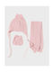 Mayoral Σετ Παιδικό Σκουφάκι με Κασκόλ & Γάντια Πλεκτό Ροζ