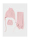 Mayoral Kids Beanie Set with Scarf & Gloves Knitted Pink