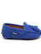 Boys Suede Slip-On Moccasins Blue
