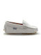 Atlanta Boys Leather Slip-On Moccasins White