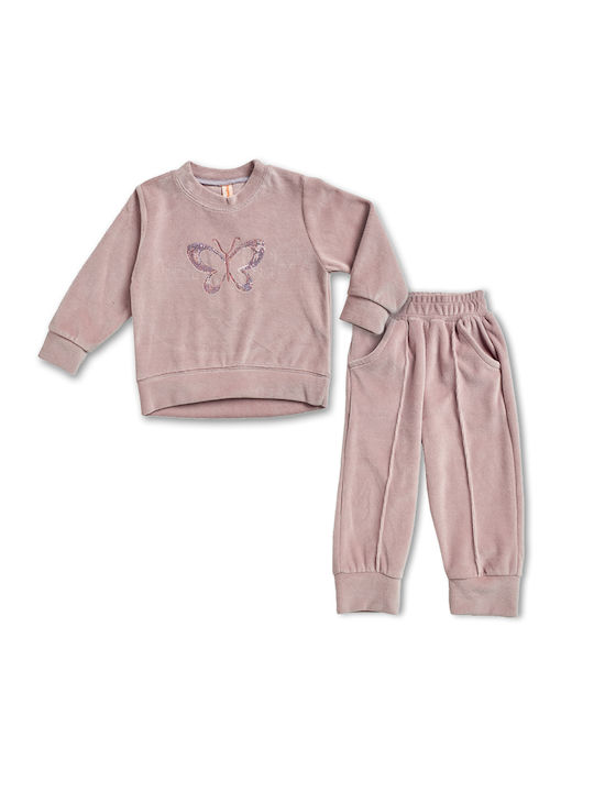 Reflex Kids Sweatpants Set Pink 2pcs