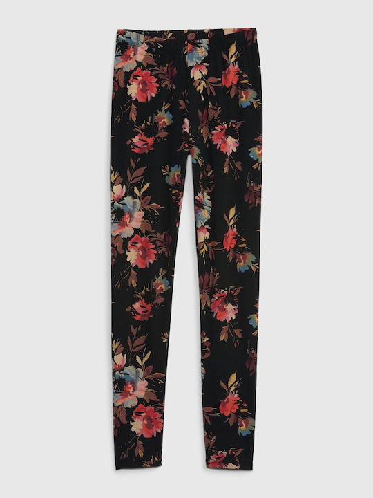 GAP Kids Long Legging Floral Black