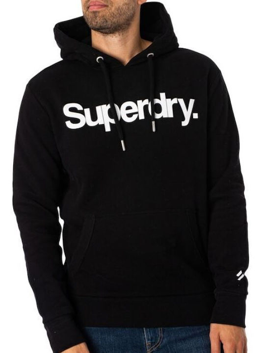 Superdry Sweatshirt with Hood Black