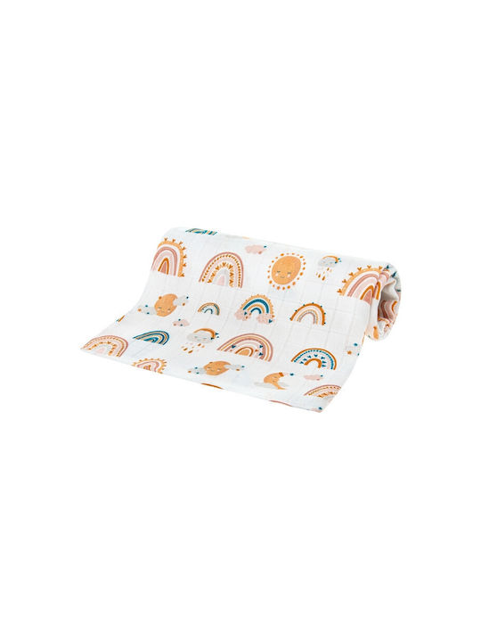 Bocioland Swaddle Blanket Multicolour 30x30cm 1buc