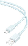 XO NB249 Braided USB 3.0 Cable USB-C male - USB-A male 25W Blue 1m