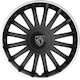 Versaco Car Hubcap Set Crystal with Peugeot Emb...