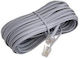 Flat Τηλεφωνικό Καλώδιο RJ11 6P4C 7m Γκρι (30916-07G)