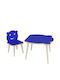 Kids Table and Chairs Set made of Wood Blue