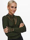 Only Women's Blouse Long Sleeve Khaki