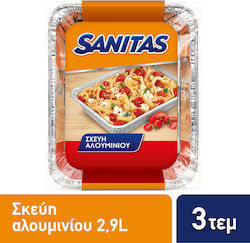 Sanitas Μεσαίο Παραλληλόγραμμο Disposable Utensil 3pcs